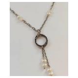 Sterling Silver Necklace with Pearls - Shablool Didae Israel