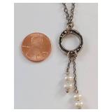 Sterling Silver Necklace with Pearls - Shablool Didae Israel