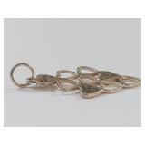 Sterling Silver Heart Pendant with Faith Hope Love