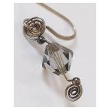 Sterling Silver Wire and Bead Dangle Earrings