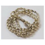 Gold-Tone Sterling Silver Twisted Chain Necklace