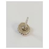 Vintage Sterling Silver Gold-Tone Stud Earrings