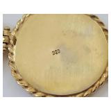 Vintage Gold-Tone Sterling Silver Roman Coin Pendant