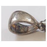 Sterling Silver Pendant with Multi-colored Stones