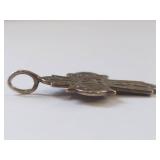 Sterling Silver Catholic Cross Pendant with Engravings