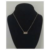 Angelic Number Gold-Tone Sterling Silver 