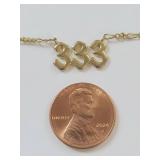 Angelic Number Gold-Tone Sterling Silver 