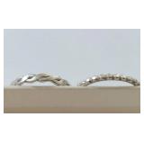Set of Two Sterling Silver Stacking Rings