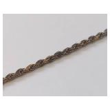 Delicate Sterling Silver Twisted Chain Bracelet
