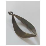 Vintage Sterling Silver Abstract Pendant