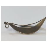 Vintage Sterling Silver Abstract Pendant
