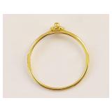 Gold-Tone Sterling Silver with Flower Design