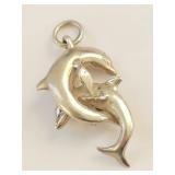 Sterling Silver Dolphin Pendant Charm