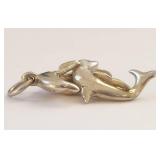 Sterling Silver Dolphin Pendant Charm