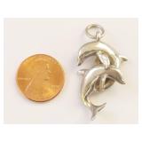Sterling Silver Dolphin Pendant Charm