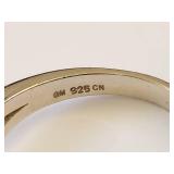 Sterling Silver Infinity Ring with Clear Stones