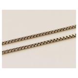Sterling Silver Italian Box Chain Necklace