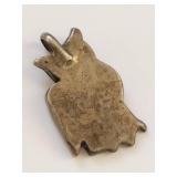 Native American Sterling Silver Owl Pendant with Turquoise