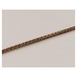 Vintage Sterling Silver Box Chain Bracelet