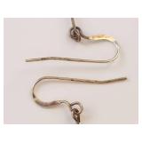 Sterling Silver Spiral Patterned Dangle Earrings