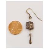 Sterling Silver Spiral Patterned Dangle Earrings