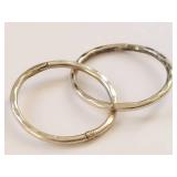 Textured Sterling Silver Hoop Earrings