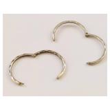Textured Sterling Silver Hoop Earrings