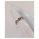 Sterling Silver Adjustable Ring with Footprint Design