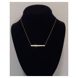 Gold-Tone Sterling Silver Bar Necklace