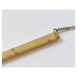 Gold-Tone Sterling Silver Bar Necklace