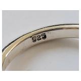 Sterling Silver Star Design Ring with Marcasite