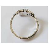 Sterling Silver Star Design Ring with Marcasite