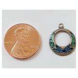 Vintage Mexican Silver Turquoise Pendant