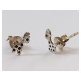 Sterling Silver Giraffe Stud Earrings