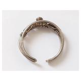 Vintage Sterling Silver Ring with Green Stone