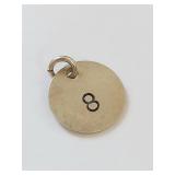 Round Sterling Silver Pendant with 
