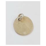 Round Sterling Silver Pendant with 