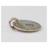 Round Sterling Silver Pendant with 