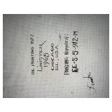 Linister 1965 Still Life Oil Painting - Pears & Grapes in Ornate Gold Frame