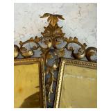 Antique Gilt Metal Rococo Double Picture Frames - Pair