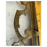 Antique Gilt Metal Rococo Double Picture Frames - Pair