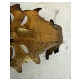 Antique Gilt Metal Rococo Double Picture Frames - Pair