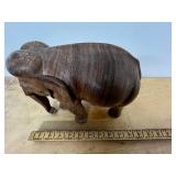 Hand-Carved Wooden Elephant Figurine