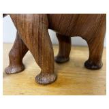 Hand-Carved Wooden Elephant Figurine