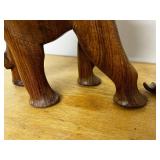 Hand-Carved Wooden Elephant Figurine