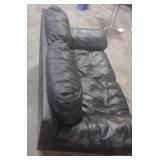 Black "Leather" Love seat