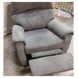 Grey Upholstered Recliner