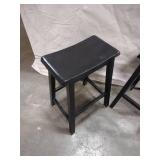 Matching Dark Wood Bar Stools