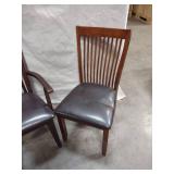 2 Non Matching Dining Chairs Wood With Upholstered Seat