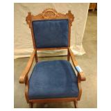 Vintage Antique Upholstered Glider Chair
